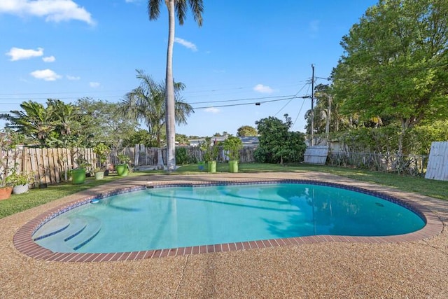 view of pool with a fenced in pool and a fenced backyard