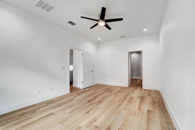 1085 26th St, Vero Beach, FL 32960 - unfurnished bedroom featuring baseboards, light wood-type flooring, visible vents, and recessed lighting