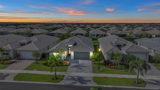 aerial view featuring a residential view