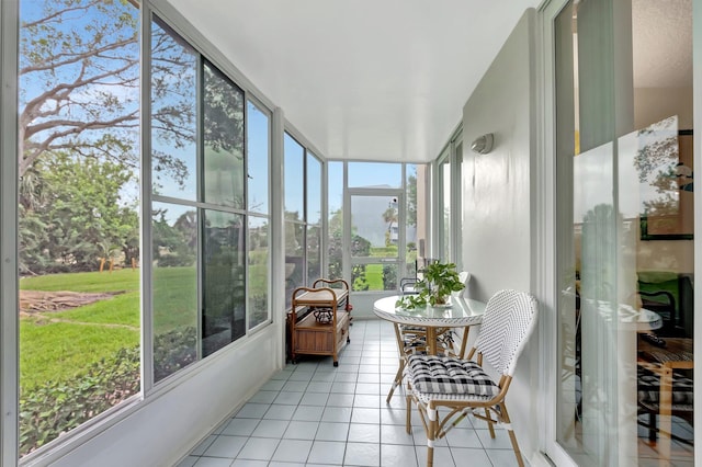 view of sunroom