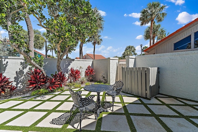 view of patio / terrace featuring a fenced backyard