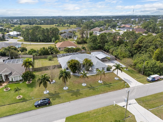 bird's eye view featuring a residential view