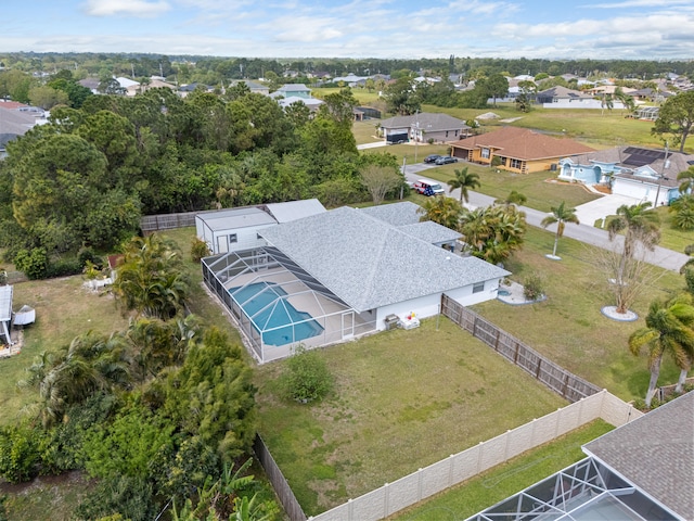 drone / aerial view featuring a residential view