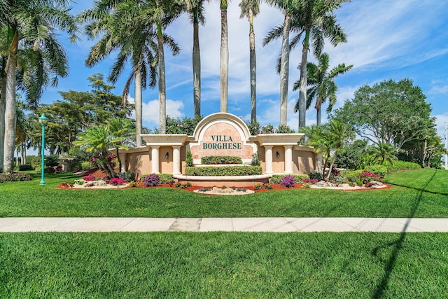 13853 Via Da Vinci, Delray Beach, FL 33446 - community sign featuring a lawn