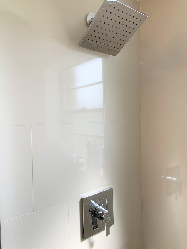 details with tiled shower