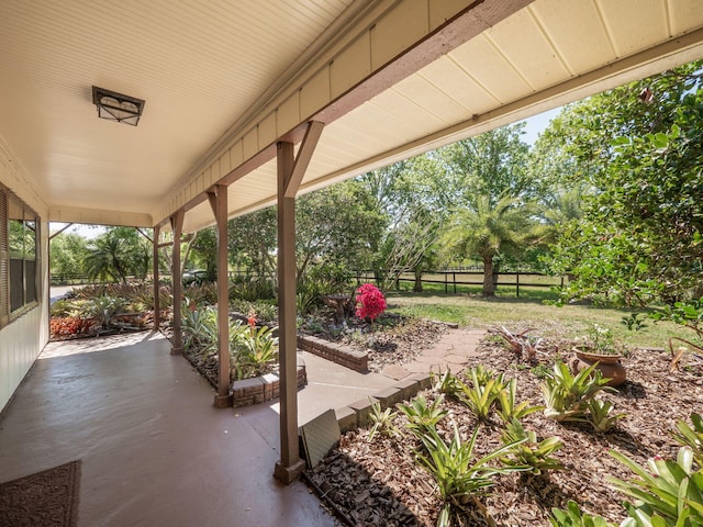 view of patio / terrace with fence