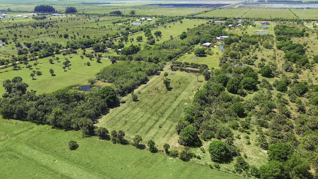 drone / aerial view with a rural view