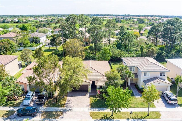 aerial view featuring a residential view