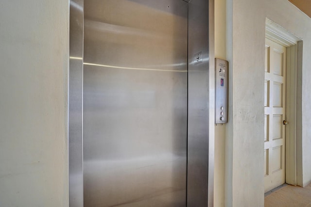 interior details with elevator