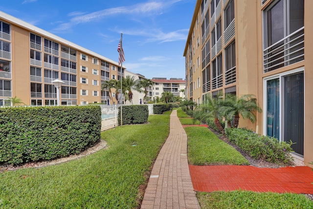 view of community with a yard