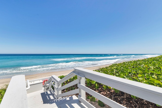 water view featuring a view of the beach