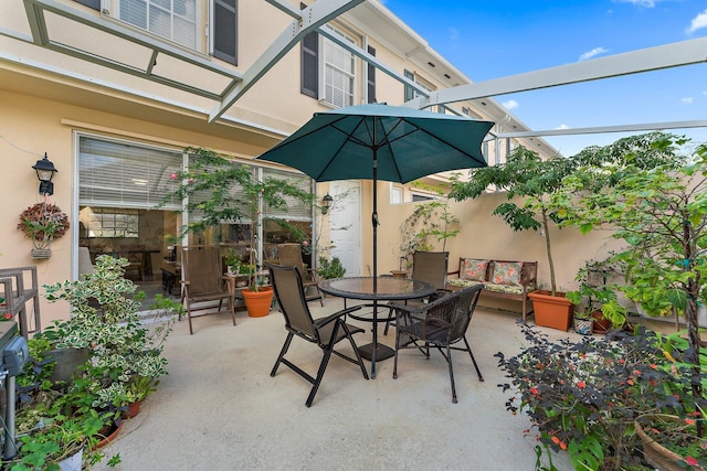 view of patio / terrace with outdoor dining area