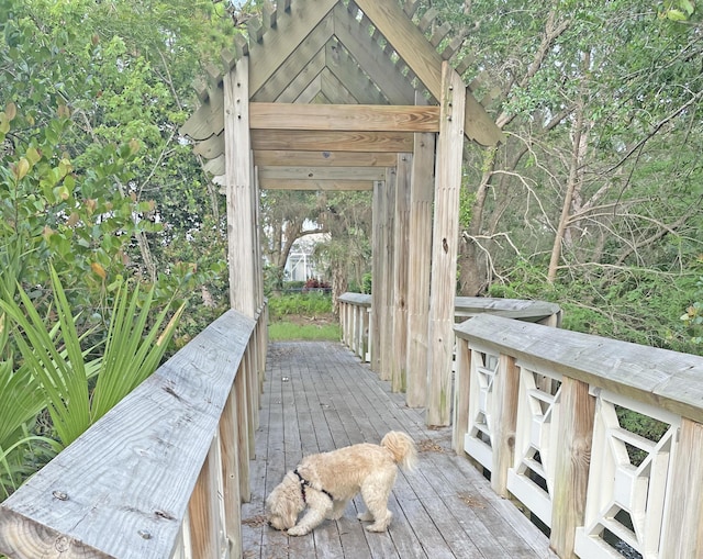 view of wooden terrace