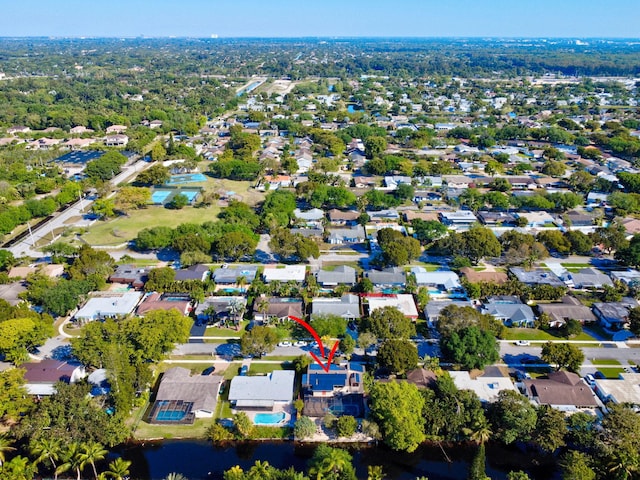 aerial view featuring a residential view