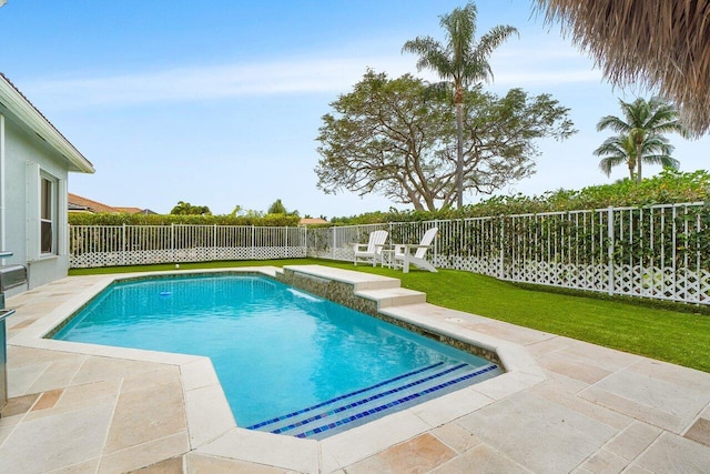 6346 Sand Hills Cir, Lake Worth, FL 33463 - view of swimming pool featuring a fenced backyard, a patio, and a fenced in pool