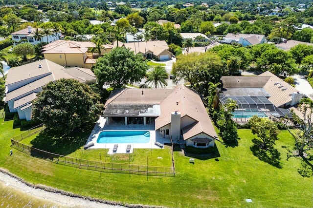 birds eye view of property featuring a residential view