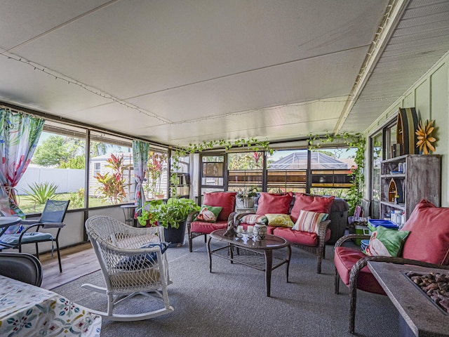 view of sunroom