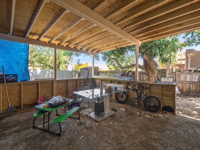 view of patio / terrace with a fenced backyard
