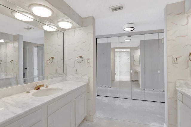 4545 N Ocean Blvd Unit 10C, Boca Raton, FL 33431 - full bath featuring vanity and concrete floors