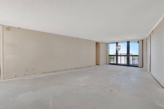 4545 N Ocean Blvd Unit 10C, Boca Raton, FL 33431 - unfurnished room featuring floor to ceiling windows and concrete floors