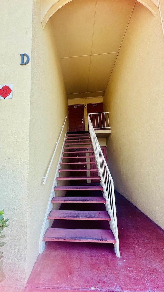 view of stairway