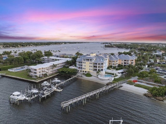 309 E Ocean Ave Unit 103, Lantana, FL 33462 - birds eye view of property featuring a water view