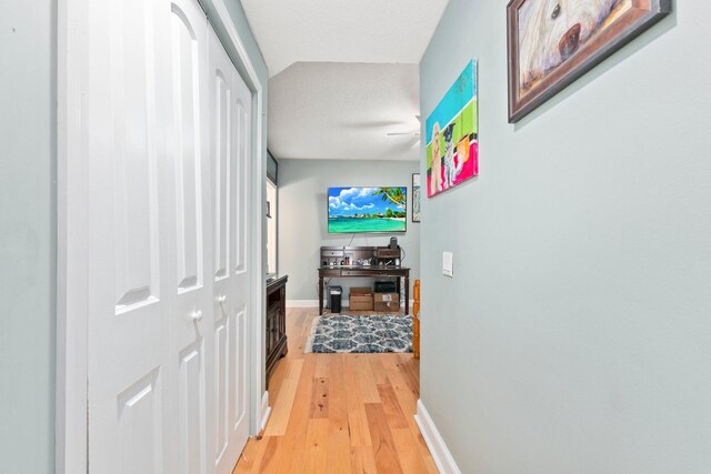309 E Ocean Ave Unit 103, Lantana, FL 33462 - corridor featuring baseboards and light wood-type flooring