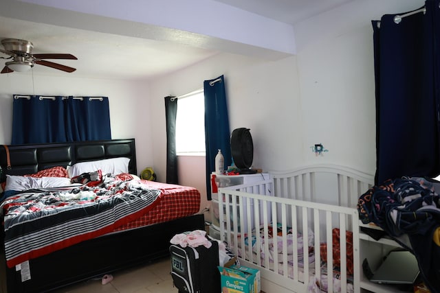 view of tiled bedroom