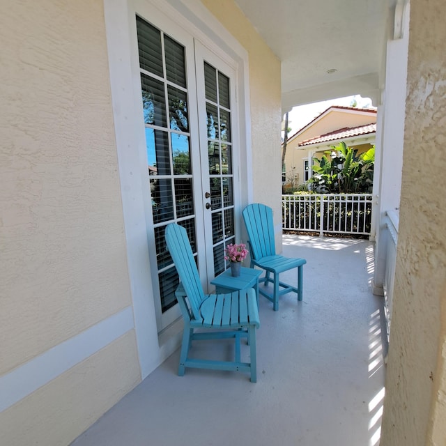 balcony with covered porch