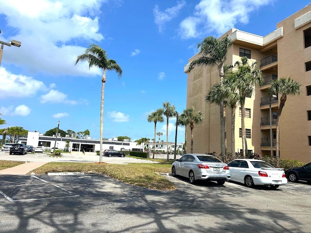 exterior space with uncovered parking