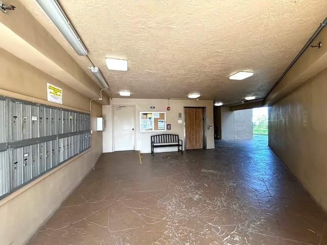 interior space featuring mail area