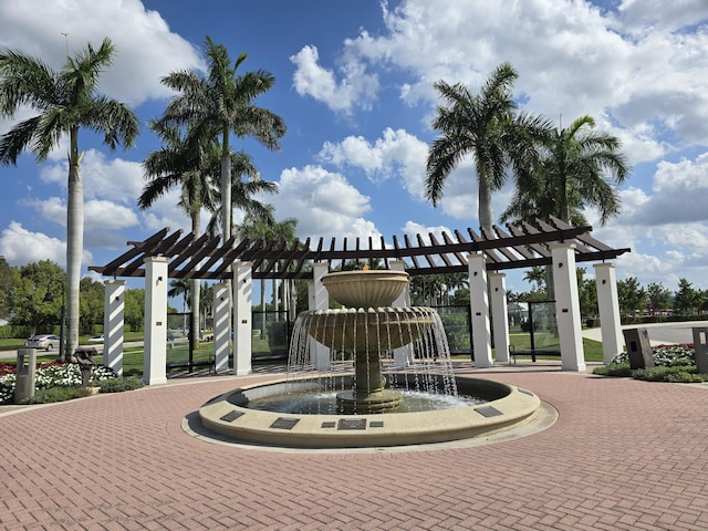 view of home's community featuring a pergola