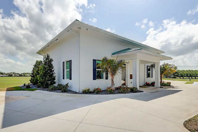 view of property exterior featuring stucco siding