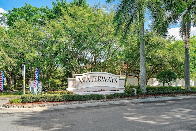 view of community sign