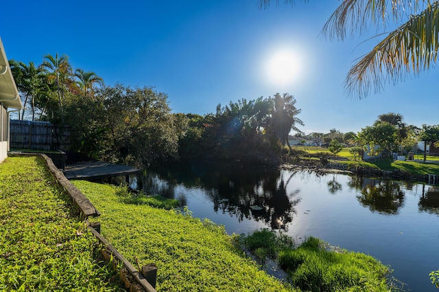 water view with fence