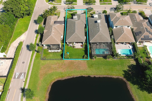 aerial view featuring a residential view