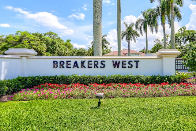 9637 Spray Dr, West Palm Beach, FL 33411 - community / neighborhood sign featuring a lawn