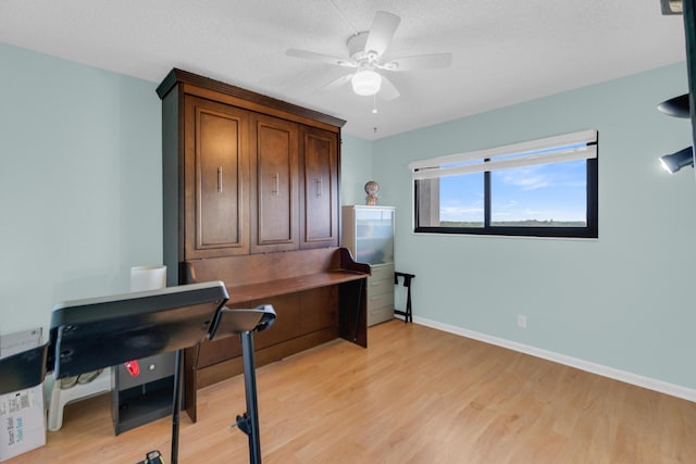 7240 Huntington Ln Unit 802, Delray Beach, FL 33446 - office space featuring baseboards, light wood-style floors, and ceiling fan