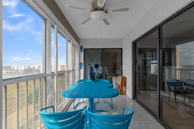 7240 Huntington Ln Unit 802, Delray Beach, FL 33446 - sunroom featuring tile patterned floors
