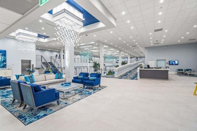 7240 Huntington Ln Unit 802, Delray Beach, FL 33446 - building lobby featuring stairway