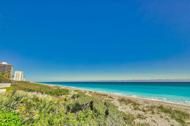 property view of water with a view of the beach