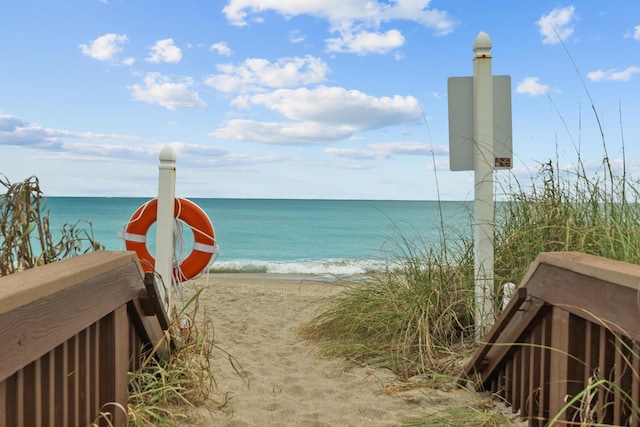 10701 S Ocean Dr Unit 876, Jensen Beach, FL 34957 - water view featuring a view of the beach