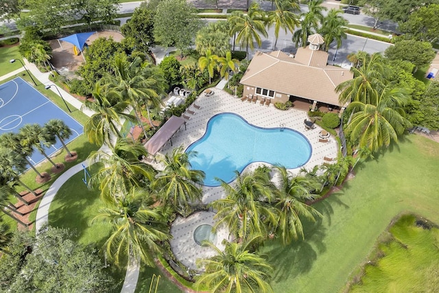 birds eye view of property