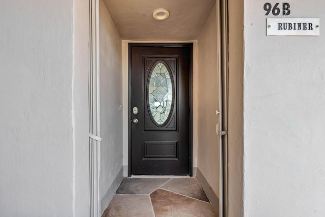 view of doorway to property