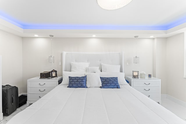 1150 Hillsboro Mile Unit 714, Hillsboro Beach, FL 33062 - bedroom with a raised ceiling and recessed lighting