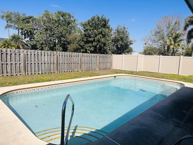view of pool with a fenced in pool and a fenced backyard