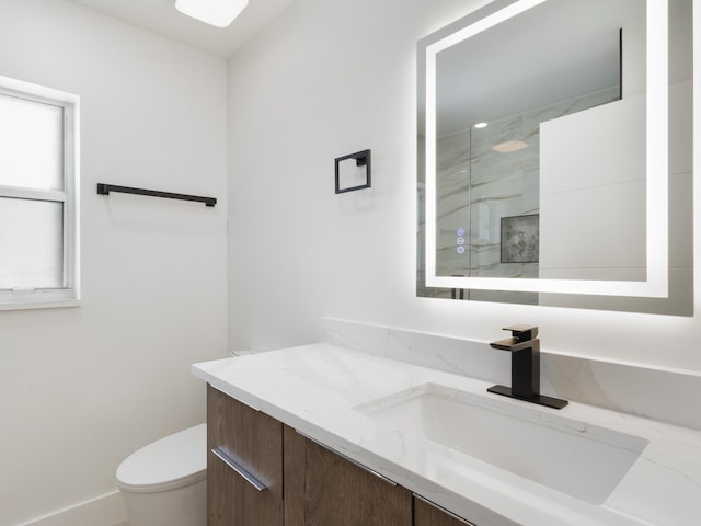 4524 Concordia Ln, Boynton Beach, FL 33436 - bathroom featuring vanity and a marble finish shower