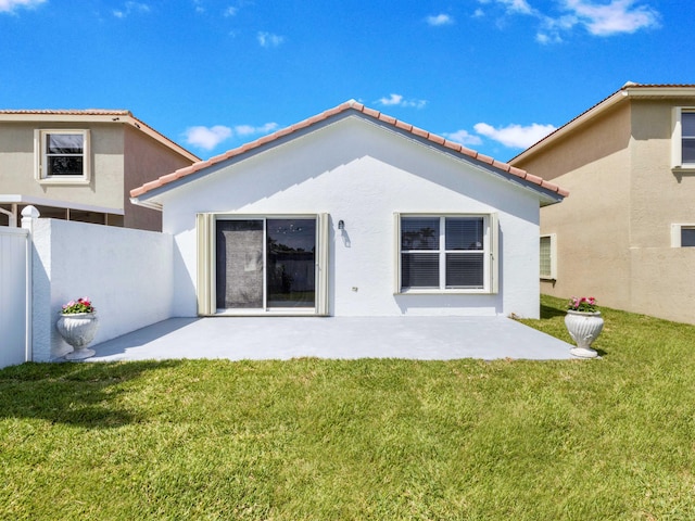 4524 Concordia Ln, Boynton Beach, FL 33436 - rear view of property with a patio, stucco siding, and a tiled roof