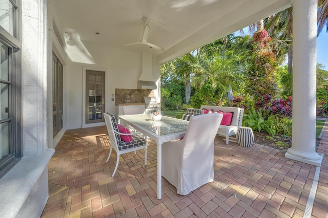 view of patio featuring outdoor dining space