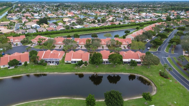 7882 Lake Sands Dr, Delray Beach, FL 33446 - aerial view featuring a residential view and a water view